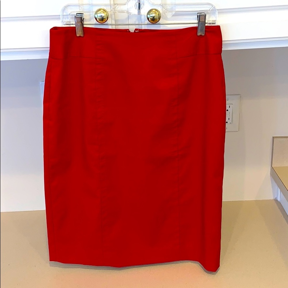 NWT TALBOTS Cotton Polyester Red Skirt